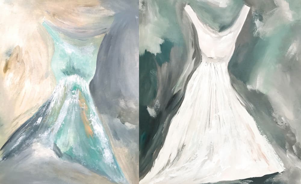 Dreamy Flowing Gowns by Breanna Megan Studio — canvas wall art
