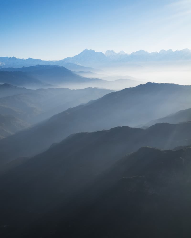 Misty Mountain Layers by Rudy Mareel — canvas wall art