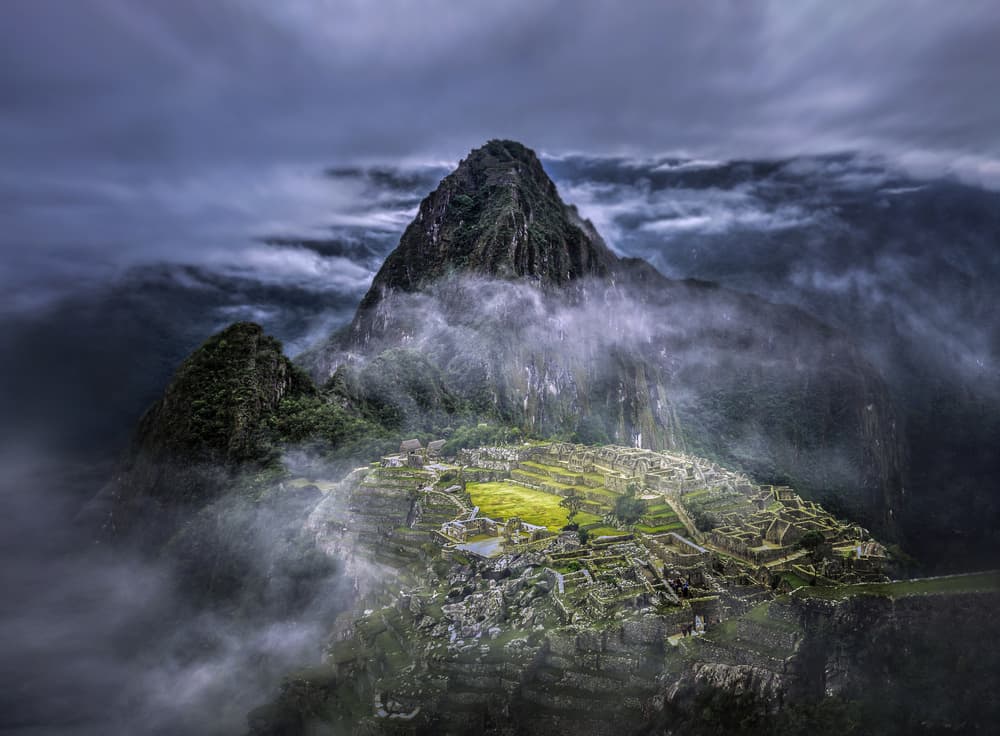 Misty Machu Picchu by John-Mei Zhong — canvas wall art