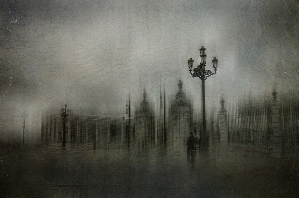 Dark Urban Reverie by Orkidea W. — canvas wall art