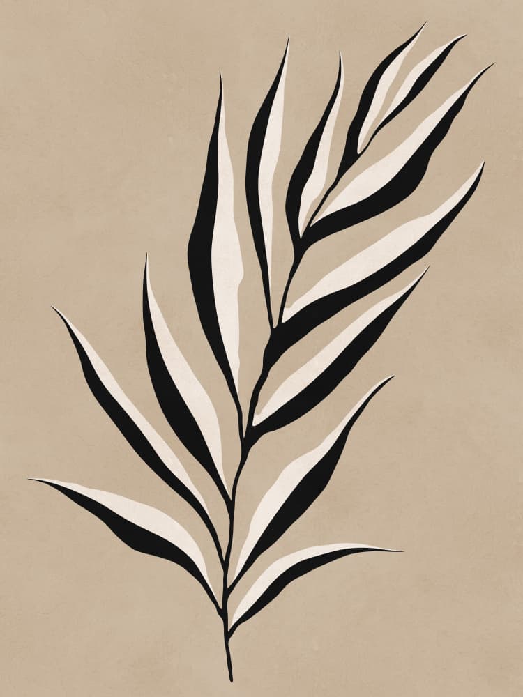 Abstract Palm Leaf by Vitor Costa — canvas wall art