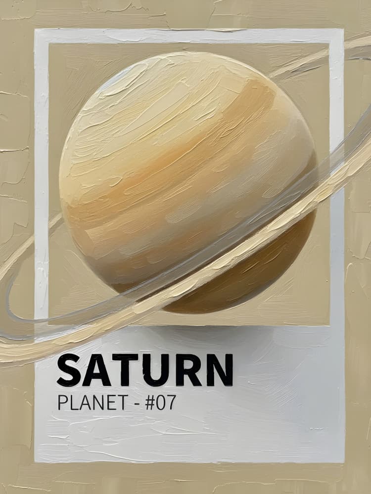 Saturn Planet Aesthetic by HUGO — canvas wall art
