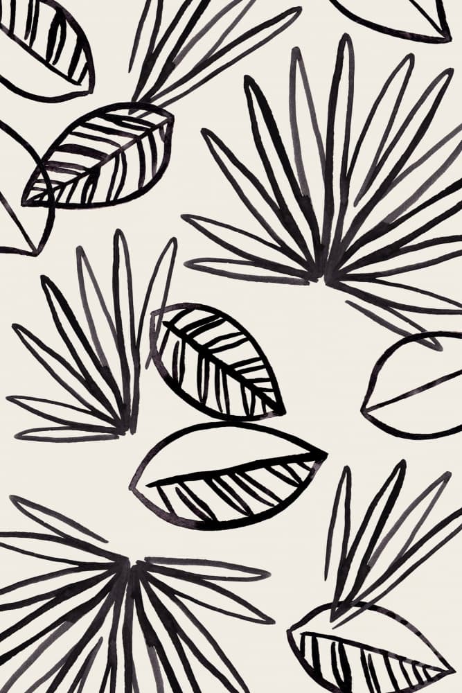 Tropical Leaf Pattern by Taynã de Freitas Basile — canvas wall art