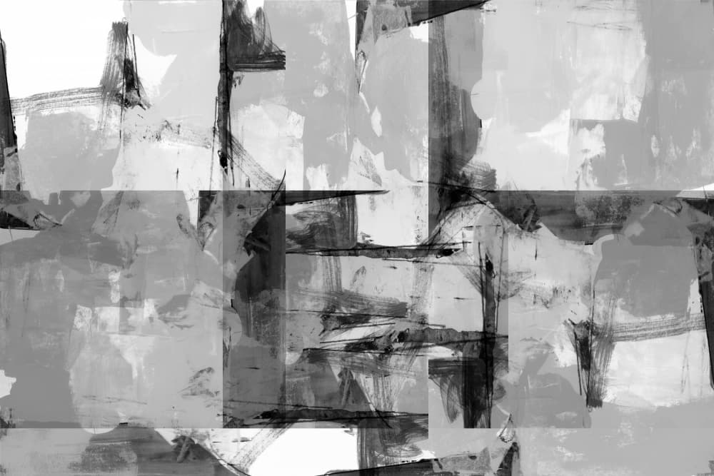 Dynamic Grayscale Abstract by cartissi — canvas wall art