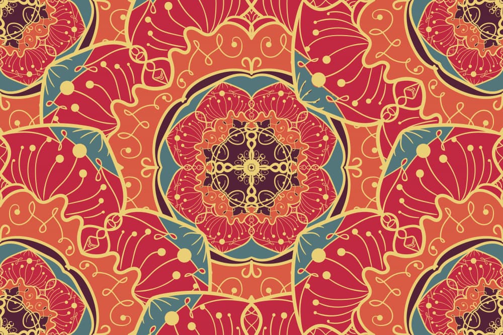 Vibrant Mandala Pattern by Marika Barsrsind β canvas wall art