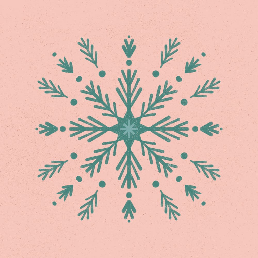 Cozy Winter Snowflake by Angela Minca — canvas wall art