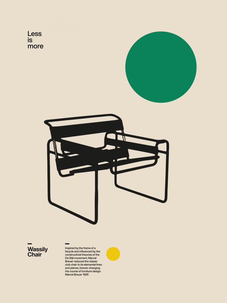 Bauhaus Design Chair by David Vineïs — canvas wall art