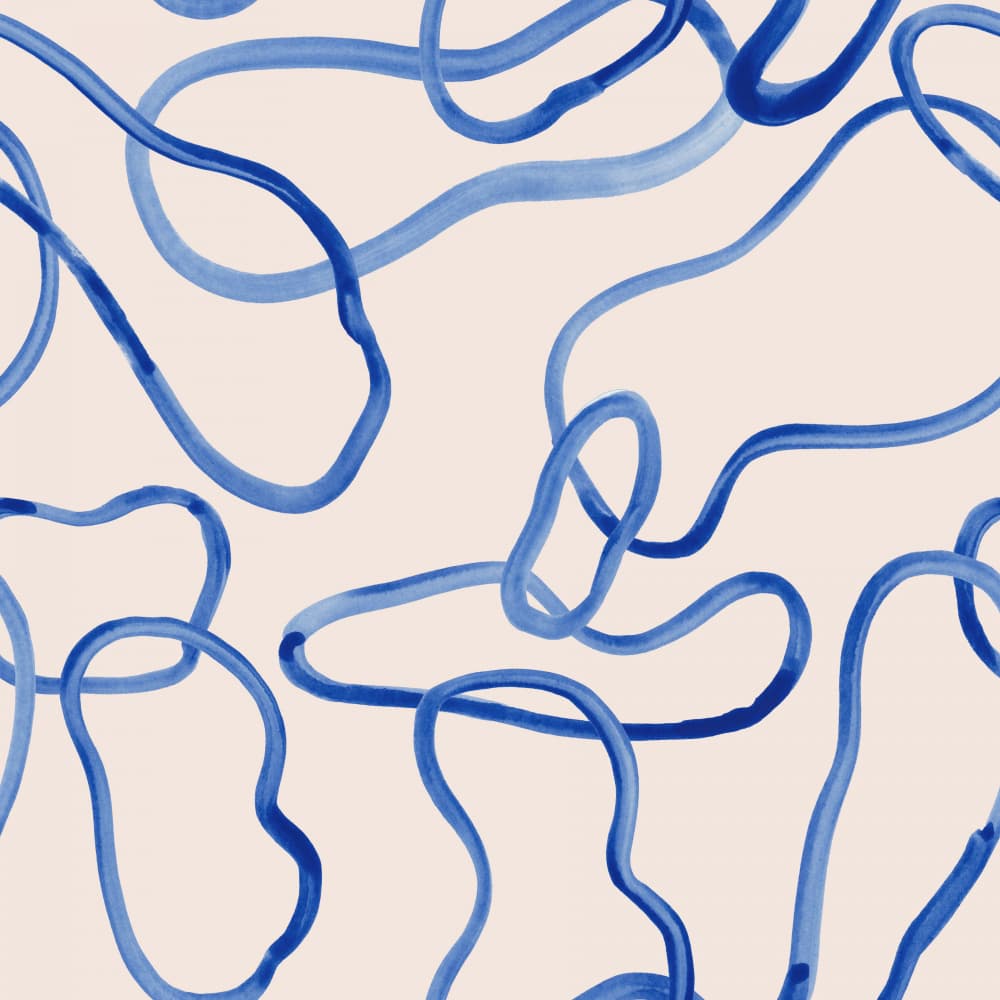 Fluid Blue Lines by Irene Demetri — canvas wall art