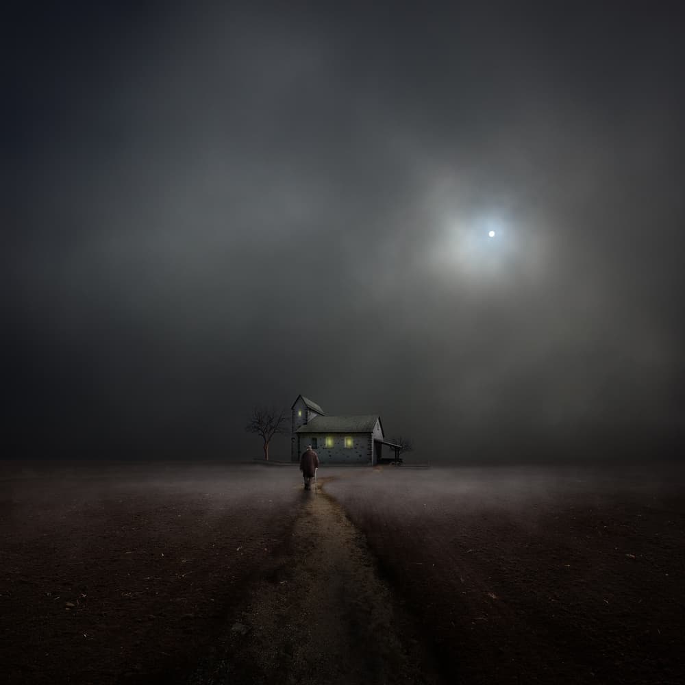 Moonlit Path Home by Martin Marcisovsky — canvas wall art