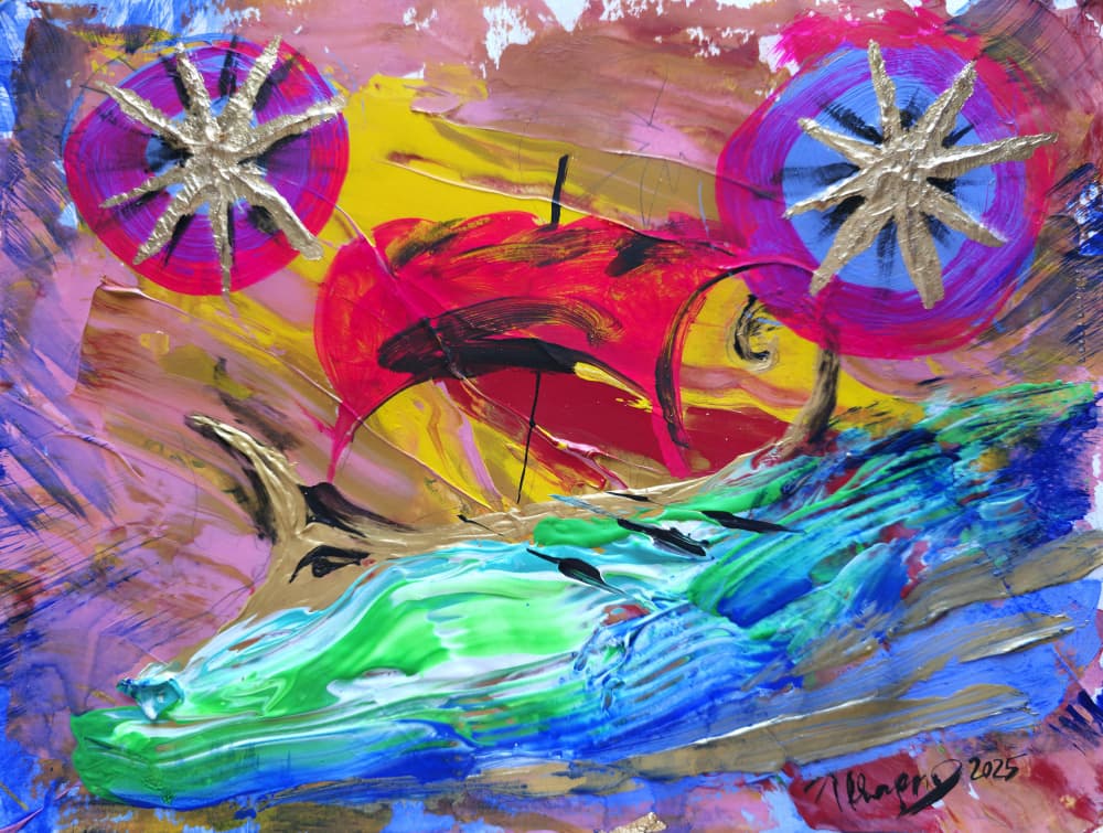 Vibrant Star River by Kanat Ibragimov — canvas wall art