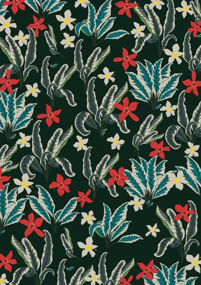 Lush Tropical Flora by Nicholas — canvas wall art