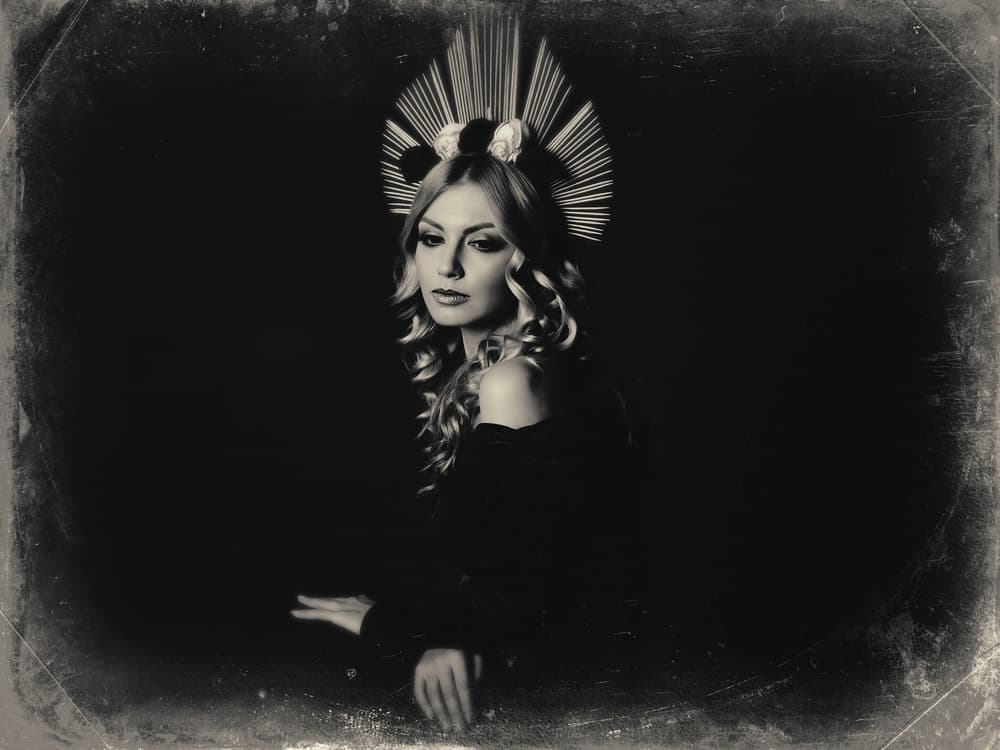 Regal Halo Portrait by Alexandra Fira — canvas wall art