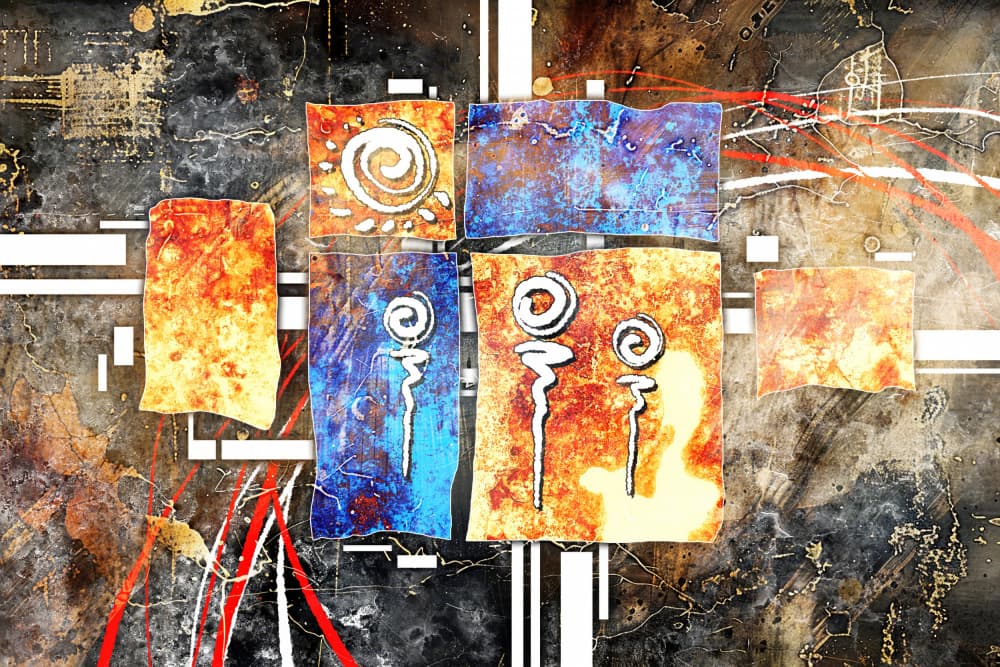 Modern Abstract Spirals by Rafal Kulik — canvas wall art