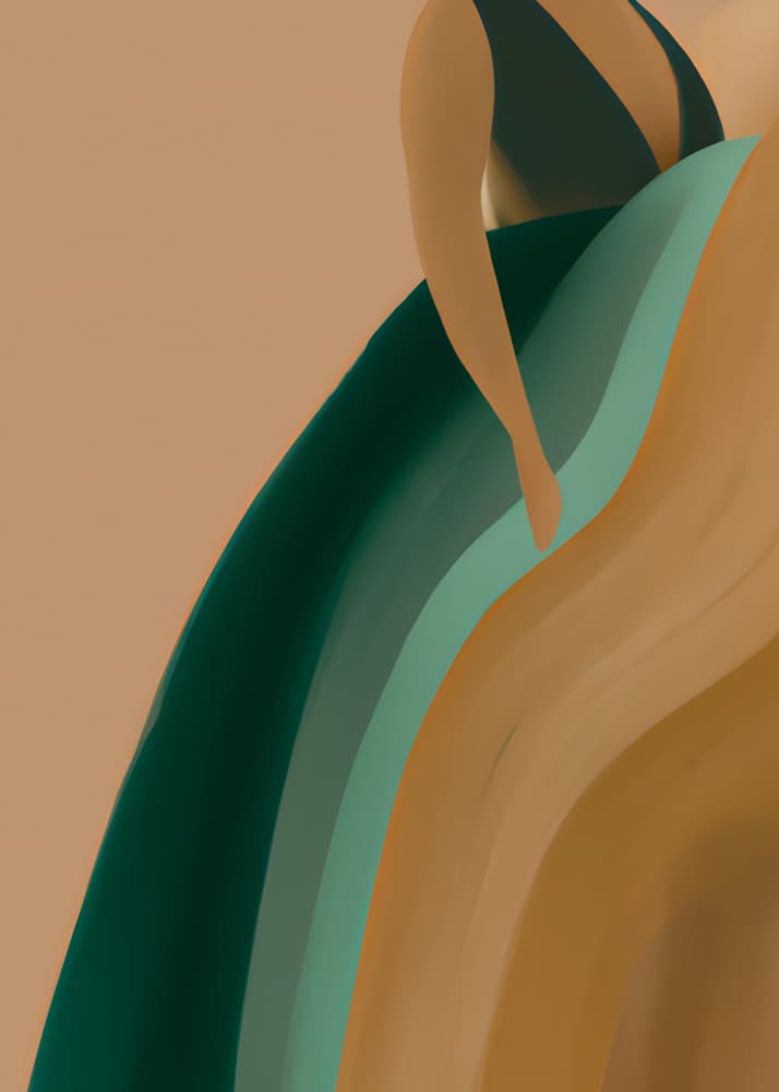 Flowing Green Elegance by Merel Takken — canvas wall art