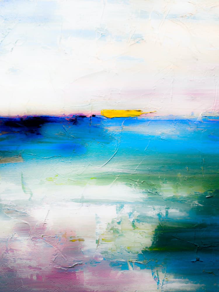 Vibrant Ocean Horizon by Ejaaz Haniff — canvas wall art