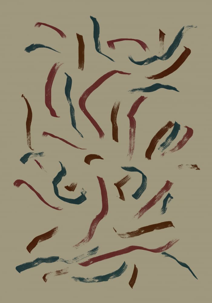 Earthy Abstract Strokes by Cesare Bellassai Art — canvas wall art