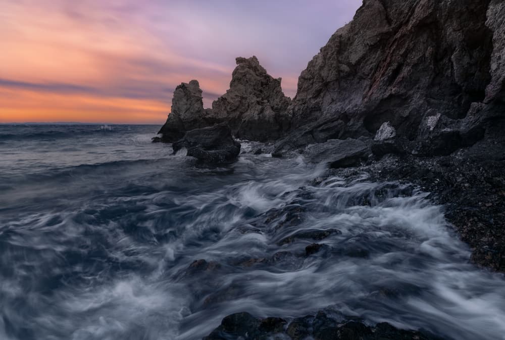 Ethereal Coastal Sunset by YANGYING — canvas wall art