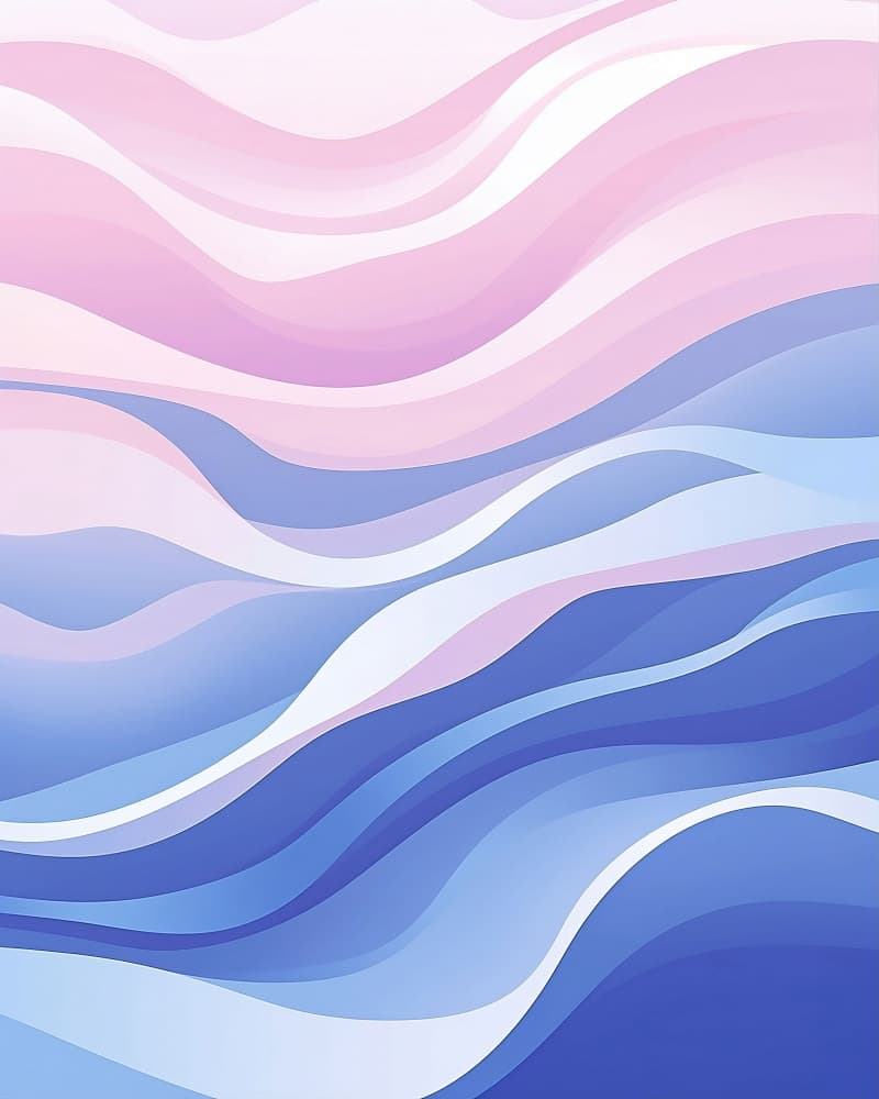 Gentle Blue Pink Waves by Emiliano Deificus — canvas wall art