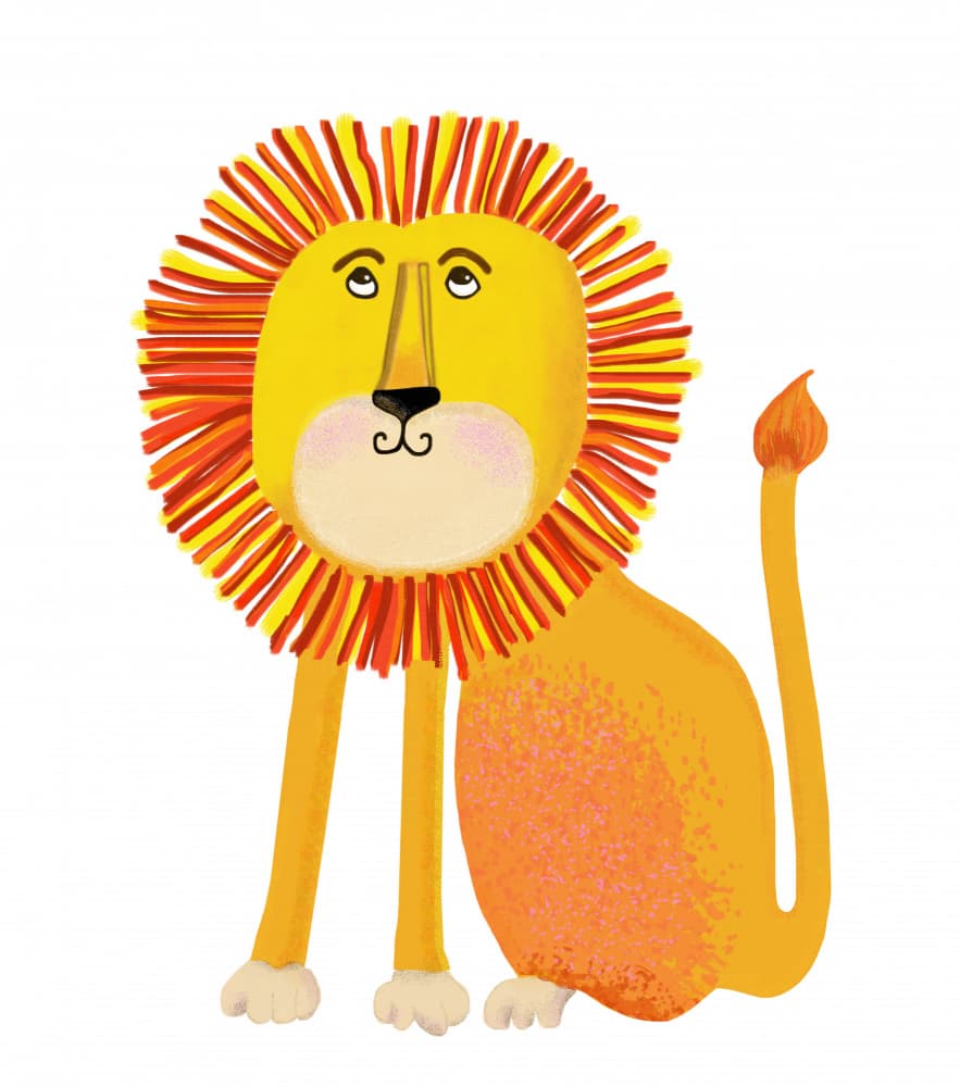 Happy Little Lion by Lynnda Rakos — canvas wall art