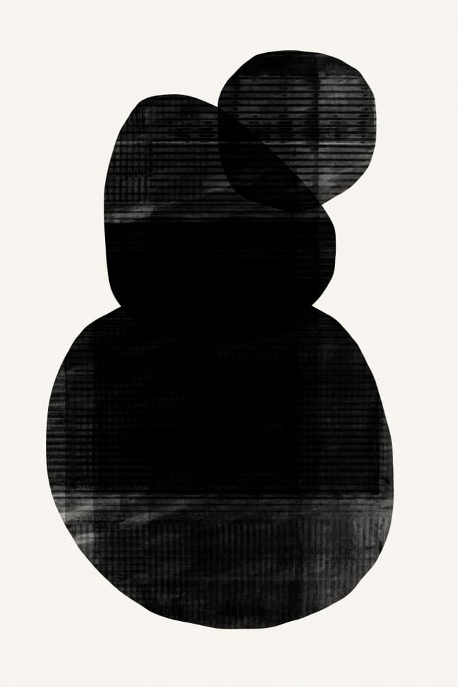 Black Abstract Shapes by cartissi — canvas wall art
