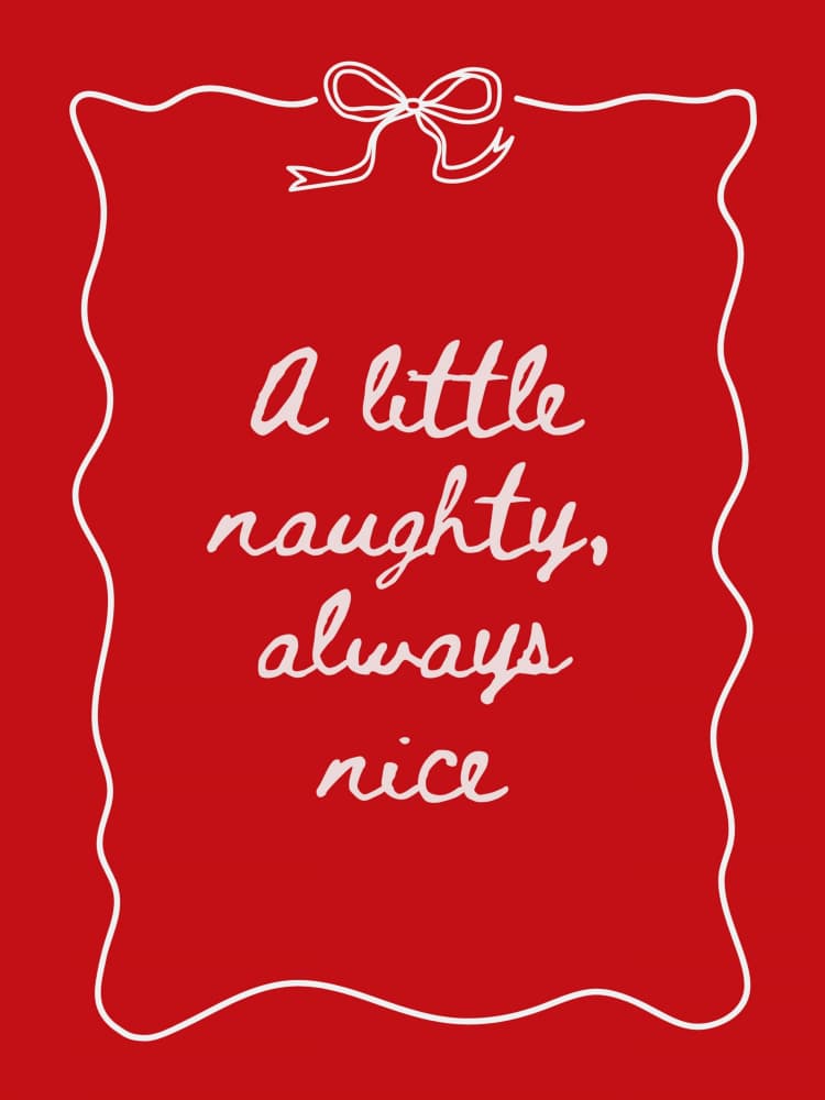 Christmas Naughty Nice by Jolly and Dash — canvas wall art