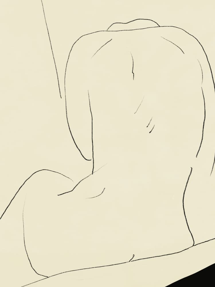 Elegant Nude Back by Little Dean — canvas wall art