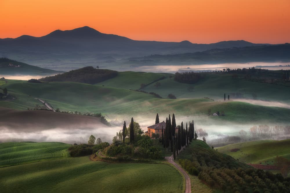Tuscan Morning Fog by Adam Pachula — canvas wall art