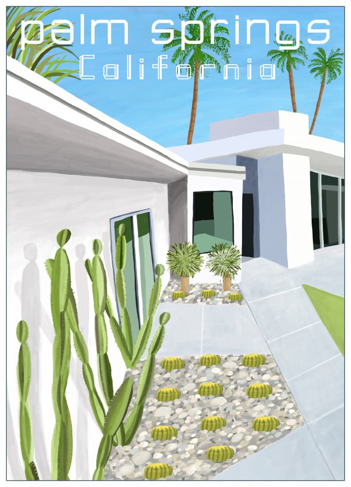 Palm Springs Desert House by Carla Daly — canvas wall art