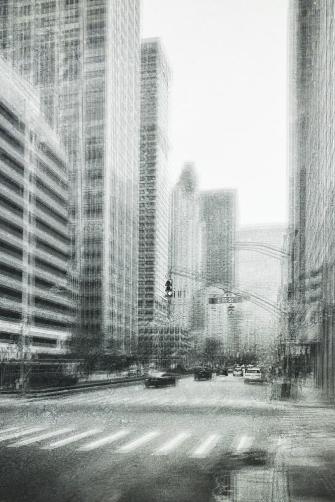 Hazy City Street by Cindy Liu — canvas wall art