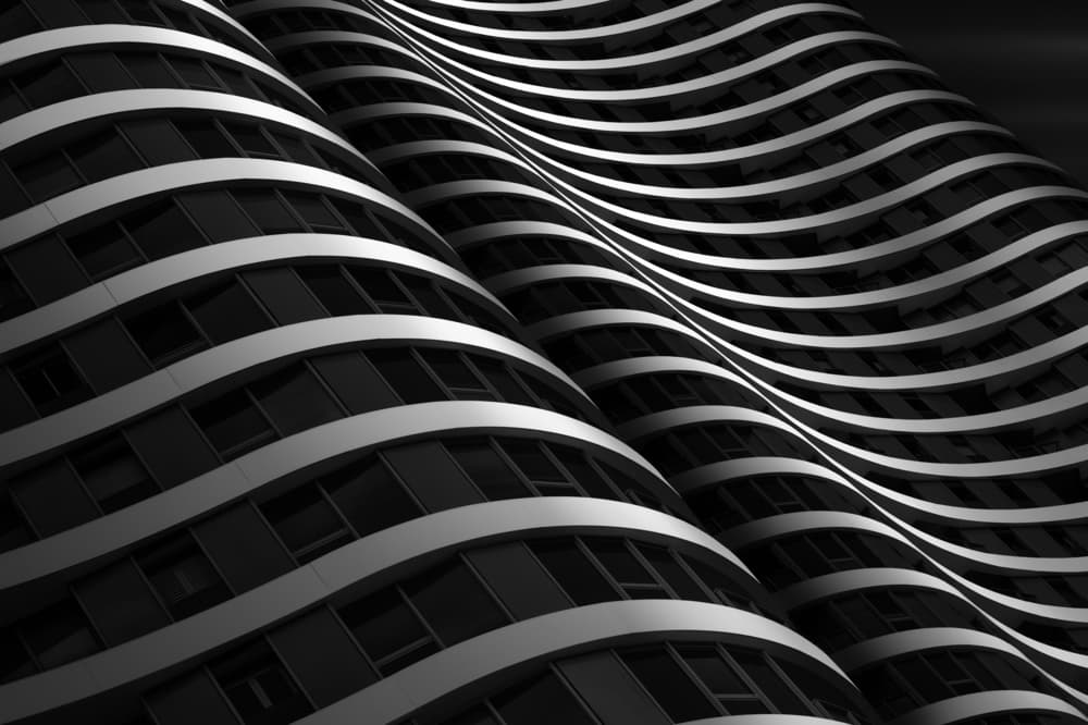 Modern Wavy Building by Nadav Jonas — canvas wall art