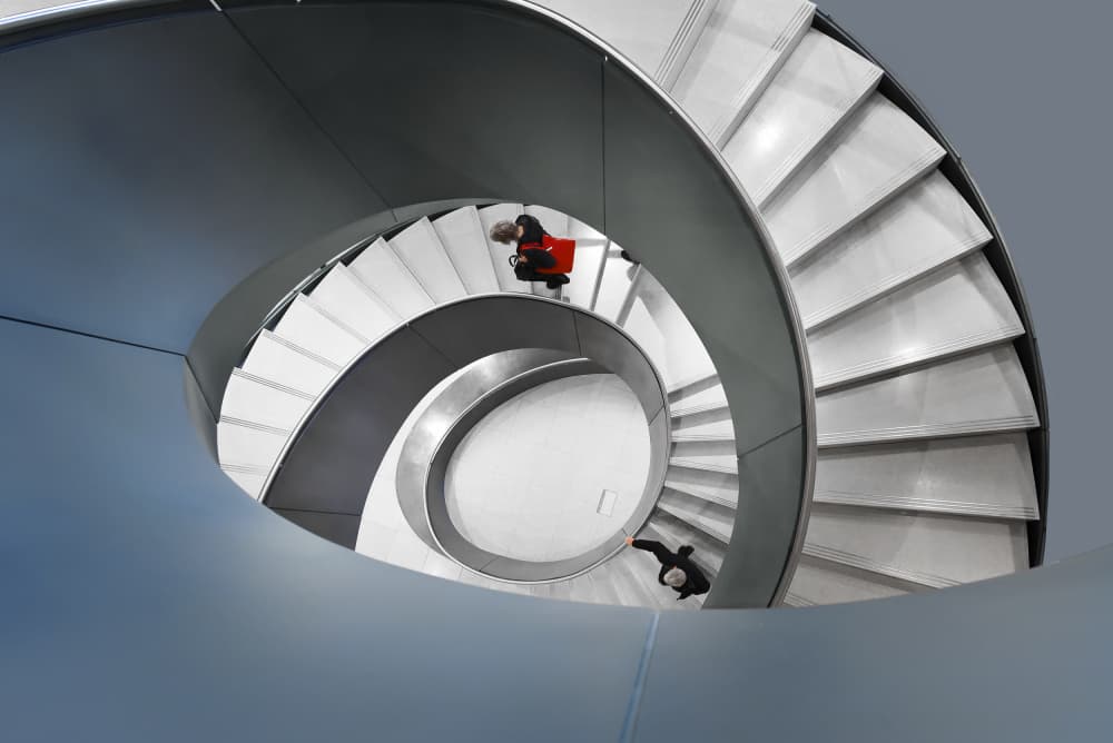 Abstract Spiral Descent by Jorge Pimenta — canvas wall art