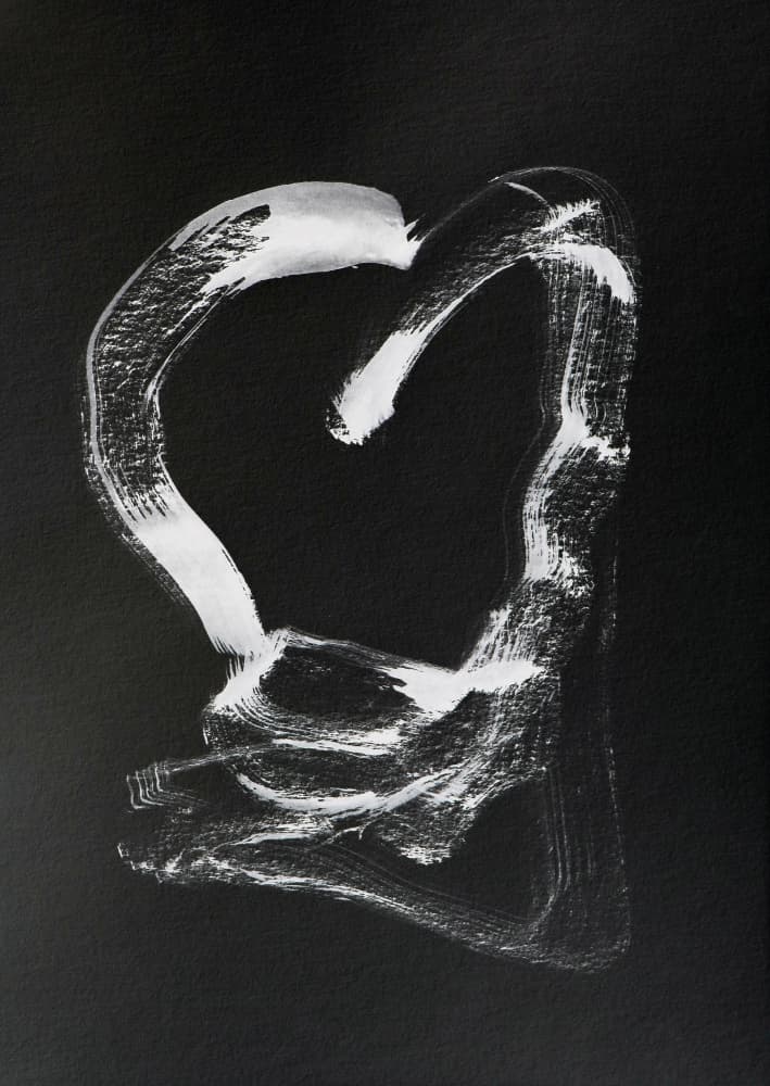 Dynamic White Heart by Santhosh ch — canvas wall art