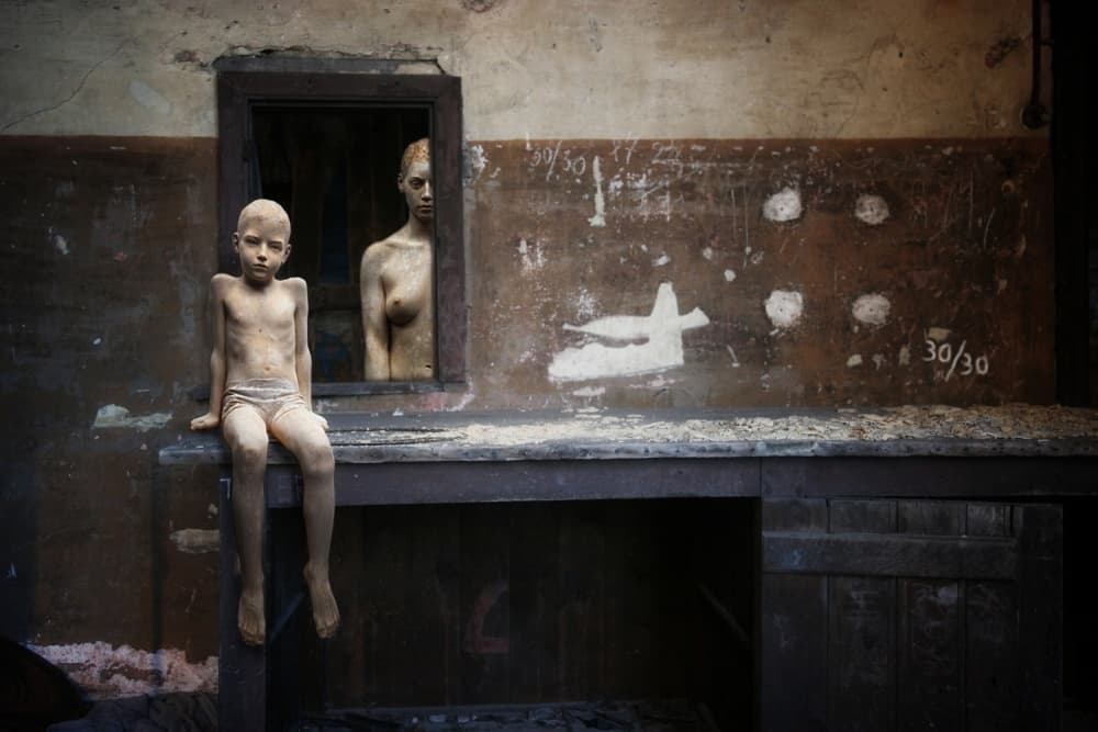 Somber Boy Forgotten Place by Holger Droste — canvas wall art