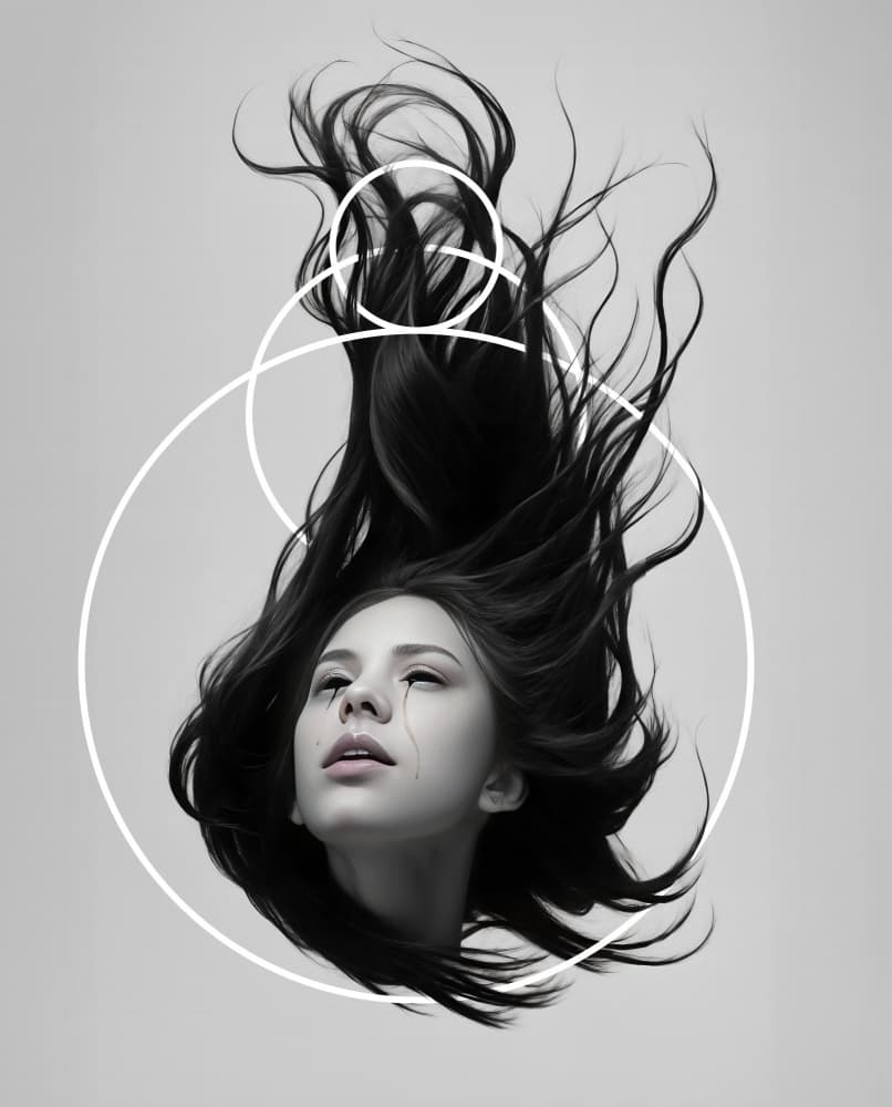 Floating Hair Dream by Robert Farkas — canvas wall art