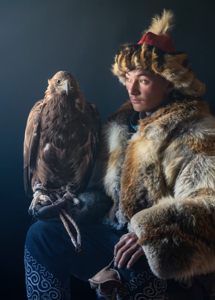 Mongolian Eagle Hunter by Antoni Figueras — canvas wall art