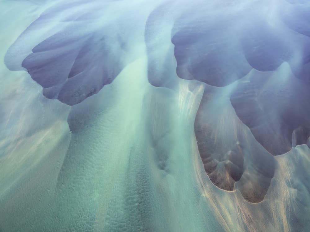 Abstract Glacial River Flow by John Fan — canvas wall art