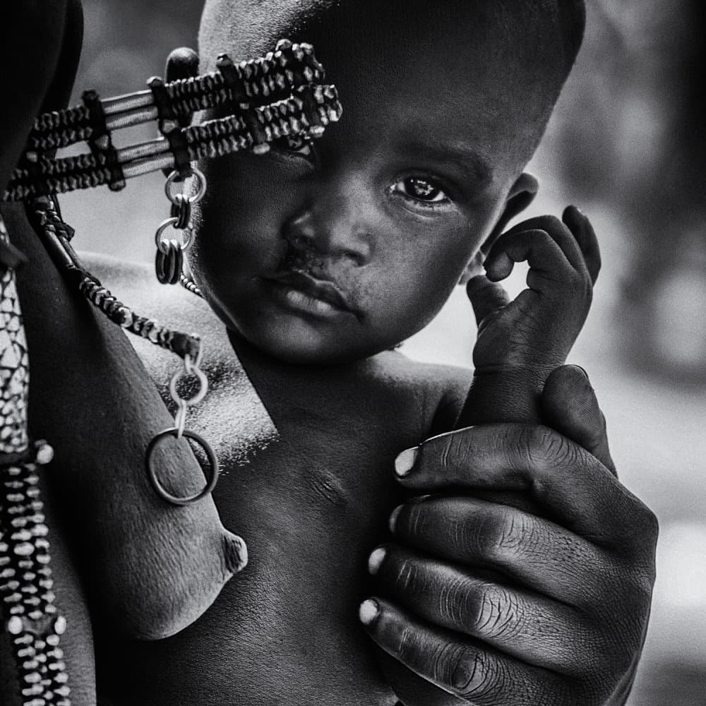 Tender African Child by Piet Flour — canvas wall art