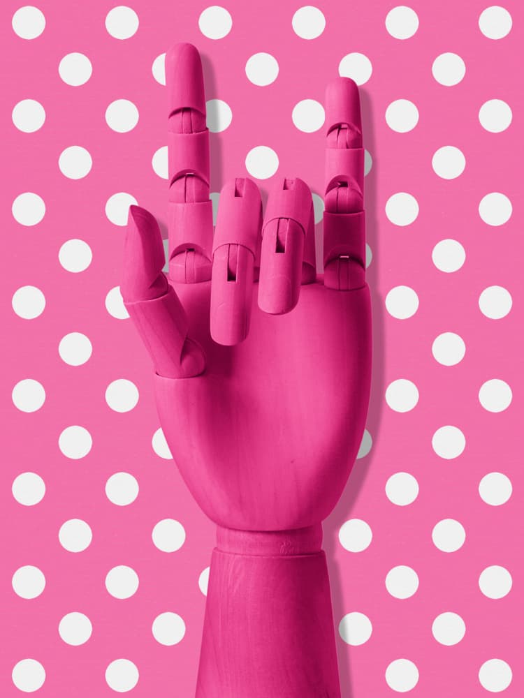 Pink Pop Rock by Marja van den Hurk — canvas wall art