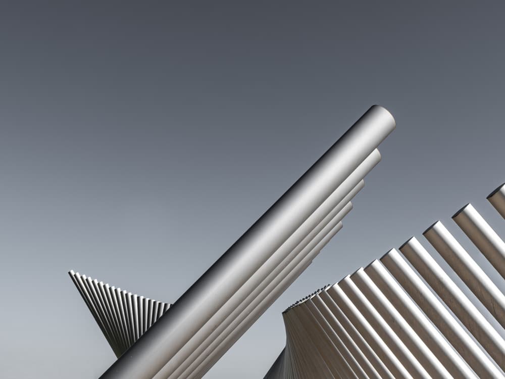 Sleek Geometric Sculpture by Markus Auerbach — canvas wall art