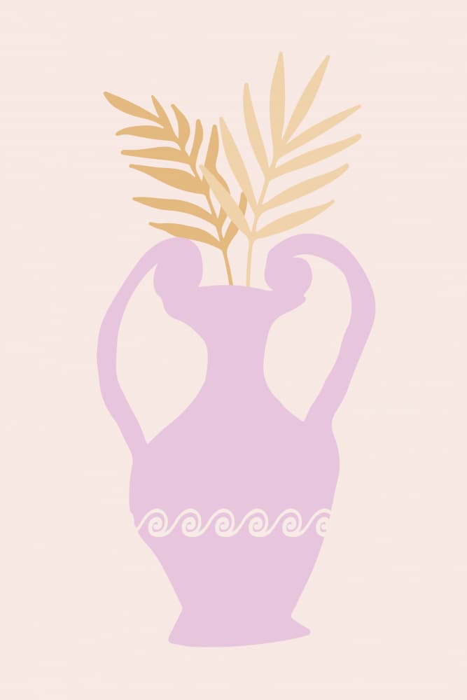 Purple Palm Vase by Talitha McQueen — canvas wall art