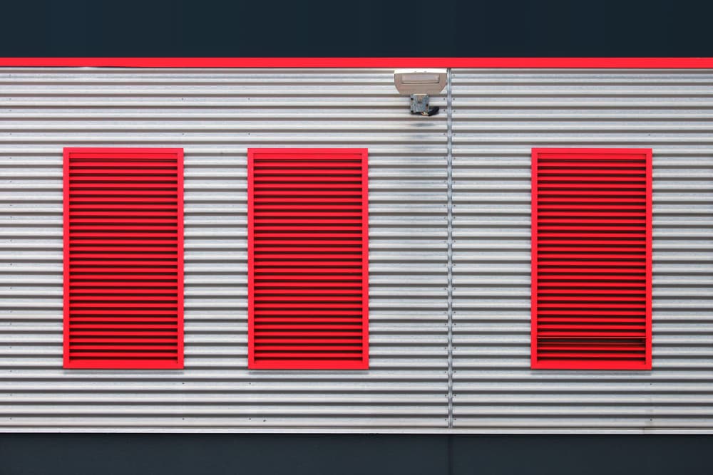 Vibrant Red Vents by Hans-Wolfgang Hawerkamp — canvas wall art
