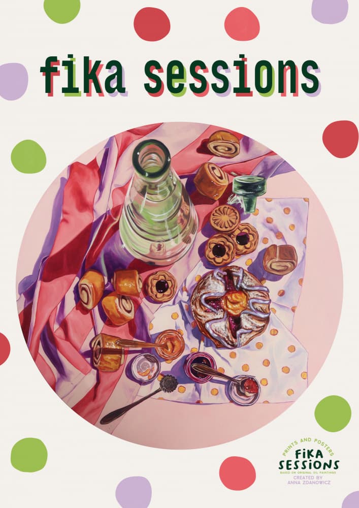 Cozy Fika Spread by Anna Zdanowicz — canvas wall art