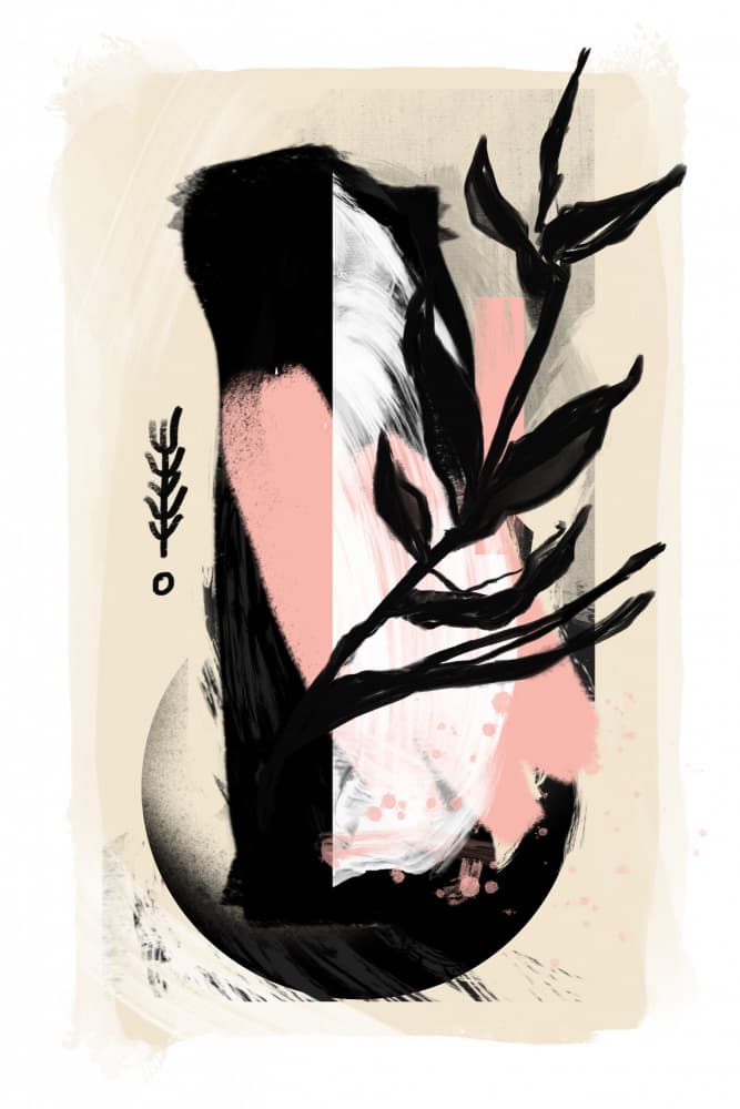 Modern Botanical Abstract by Jilli Darling — canvas wall art