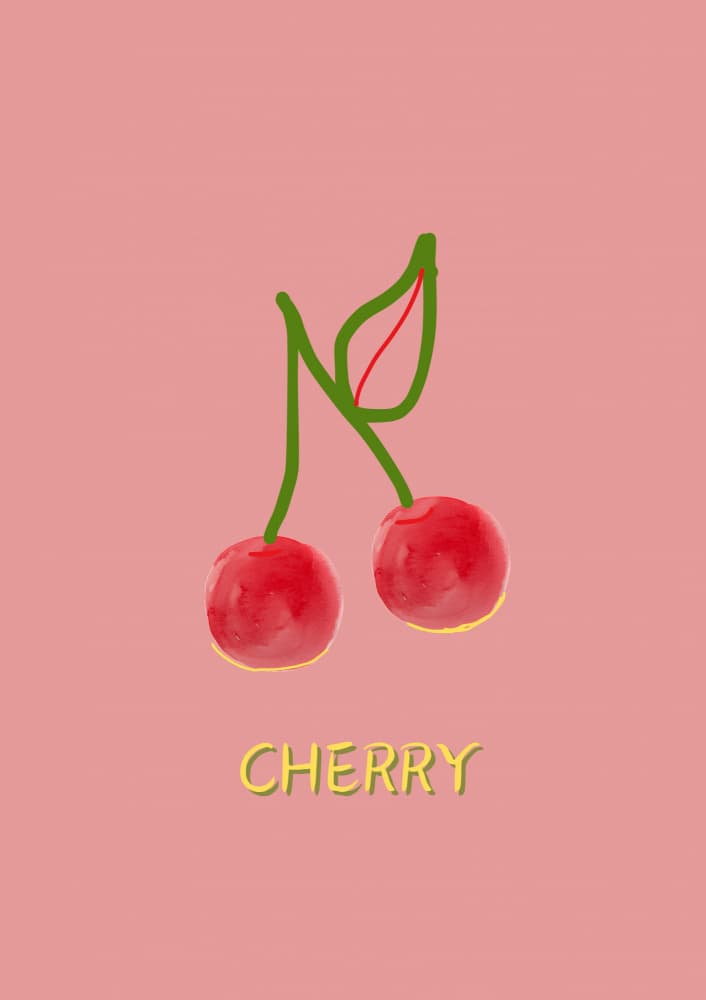 Sweet Red Cherries by ART of living — canvas wall art