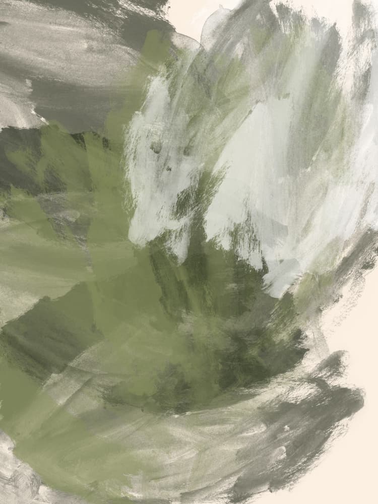 Modern Green Abstract Flow by Dina Dankers — canvas wall art