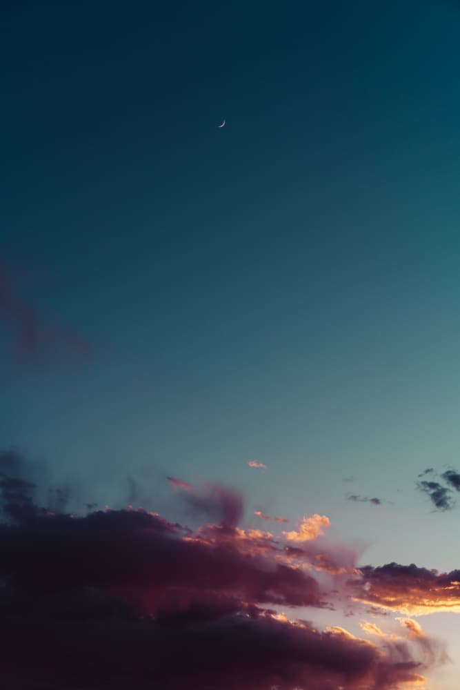 Crescent Moon Twilight by Bethany Young — canvas wall art