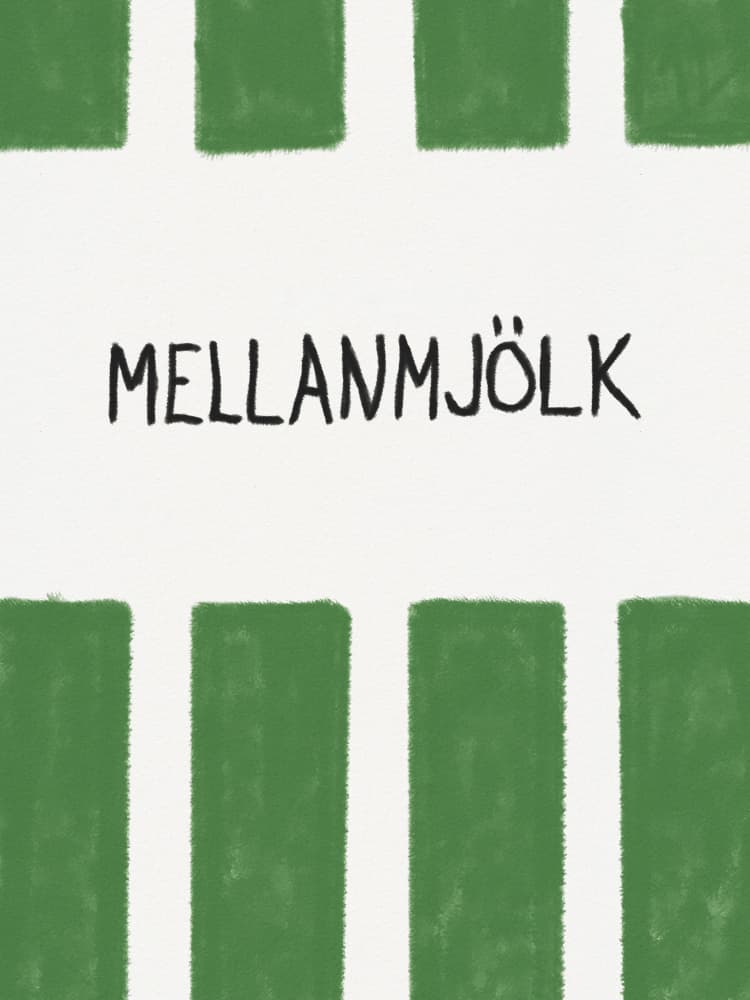 Swedish Milk Green Stripes by Andreas Magnusson — canvas wall art