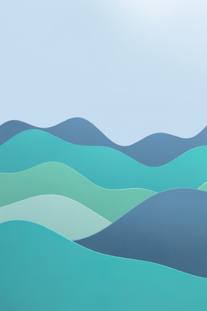 Layered Ocean Waves by Julia Ramiro — canvas wall art