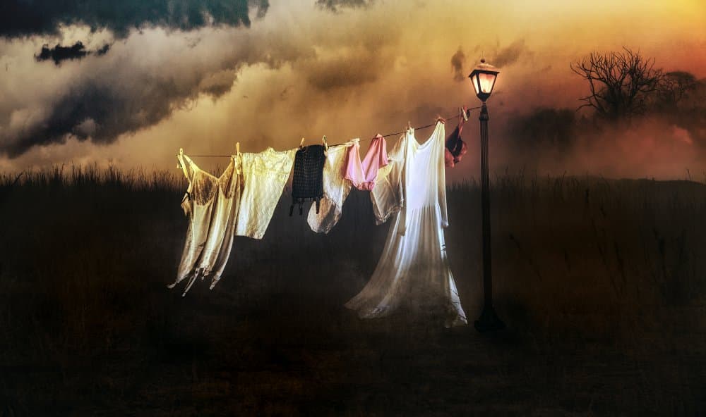 Dreamy Clothesline Evening by Charlaine Gerber — canvas wall art