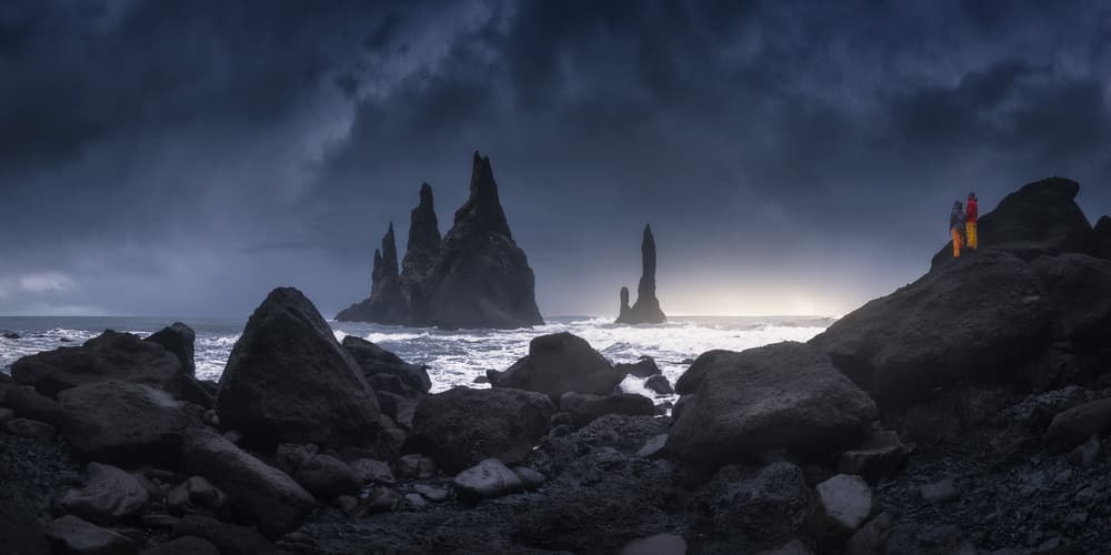 Stormy Sea Stacks by Carlos F. Turienzo — canvas wall art